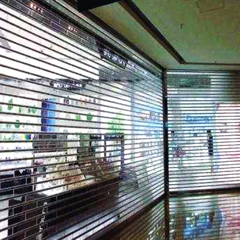 店鋪電動(dòng)透明卷簾門
